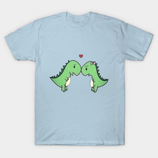 T rex love T-Shirt by sally2305